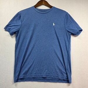 Polo Ralph Lauren Men's Performance Tee Shirt Blue Heather Pony Logo L